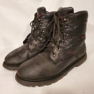 Snap-on black leather mens size 13 work boots